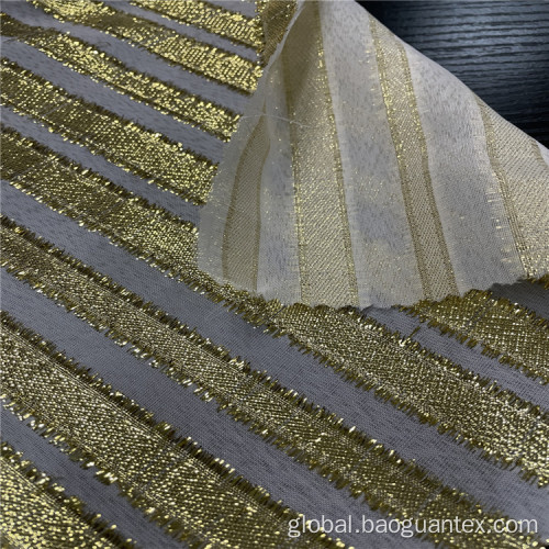 Splicing Design 100% Lurex Polyester Jacquard Woven Fabric